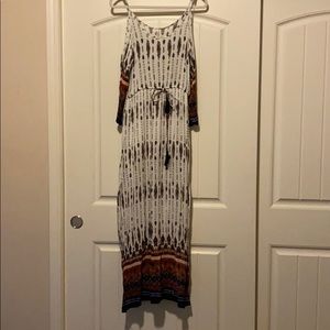 Spaghetti Strap Aztec Print Beach Dress